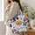 Colorful Happy Dog Faces For Dog Lovers, Walks, Birthdays, And Everyday Outings Quilted Tote Bag - 3