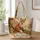Autumn Red Fox and Woodland Mushrooms for Cozy Fall Nature Lovers Quilted Tote Bag - 1