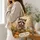 Curious Raccoon in an Autumn Woodland for Cozy Fall Outings and Woodland Nature Lovers Quilted Tote Bag - 3