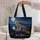 Moonlit Gray Wolf And Alpine Forest Gift For Wildlife Lovers And Outdoor Adventurers Quilted Tote Bag - 5