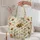 Cartoon Bees and Botanical Blooms for Spring Garden Lovers and Nature Fans Gift Ideas Quilted Tote Bag - 5