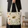 Cartoon Bees and Botanical Blooms for Spring Garden Lovers and Nature Fans Gift Ideas Quilted Tote Bag - 4