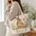 Wildflower Rabbit Meadow Art for Spring Garden Lovers and Nature Gifts Quilted Tote Bag - 3