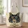 Art Deco Mystical Cat Face for Book Lovers, Daily Errands, and Feline Fan Gift Ideas Quilted Tote Bag - 1