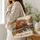 Autumn Beaver and River Dam Scene for Woodland Nature Lovers and Fall Getaways Quilted Tote Bag - 3