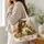 Mushroom Witch in Autumn Woodland for Cozy Halloween Gifts and Forest-Loving Friends Quilted Tote Bag - 3