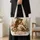 Mushroom Witch in Autumn Woodland for Cozy Halloween Gifts and Forest-Loving Friends Quilted Tote Bag - 4