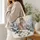 Snowy Lynx in a Winter Pine Forest for Cozy Cold-Weather Outings Quilted Tote Bag - 3