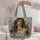 Medusa Greek Goddess Vintage Scene for Mythology Lovers and Classical Style Fans Quilted Tote Bag - 5