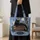 Black Cat on Antique Books with Moonlit Florals for Cozy Gothic Library Lovers and Readers Quilted Tote Bag - 4