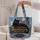Black Cat on Antique Books with Moonlit Florals for Cozy Gothic Library Lovers and Readers Quilted Tote Bag - 5