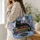 Black Cat on Antique Books with Moonlit Florals for Cozy Gothic Library Lovers and Readers Quilted Tote Bag - 3