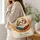 Shih Tzu Reading Book with Garden Blooms for Cozy Reading Days Dog Lovers Quilted Tote Bag - 3