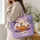 Cute Ghosts, Candy Pumpkins & Halloween Treats for Cozy Halloween Trick-or-Treat Nights Quilted Tote Bag - 3