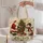 Santa Snowman Christmas Tree Holiday Cheer for Winter Shopping and Seasonal Giving Quilted Tote Bag - 5