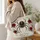 Black Widow Spider and Scarlet Roses for Moody Gothic Style and Halloween Gifting Quilted Tote Bag - 3