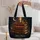 Gothic Books Candle and Crescent Moon for Witchy Readers and Halloween Book Lovers Quilted Tote Bag - 5
