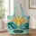 Stained Glass Ocean Sunrise for Coastal Beach Days, Seaside Getaways and Summer Gifts Quilted Tote Bag - 1