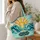 Stained Glass Ocean Sunrise for Coastal Beach Days, Seaside Getaways and Summer Gifts Quilted Tote Bag - 3