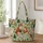 Woodland Fox Owl Rabbit and Mushroom Motifs for Cozy Autumn Nature Gift Giving Fans Quilted Tote Bag - 1