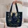 Mystical Blue Cat Beneath Crescent Moons for Witchy Nights and Astrology Lovers Quilted Tote Bag - 5