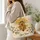 Art Nouveau Honey Bee and Blossoms for Cottage Garden Gift Giving Quilted Tote Bag - 3