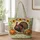 Autumn Turkey, Pumpkins And Sunflowers For Thanksgiving Gatherings And Harvest Season Quilted Tote Bag - 1