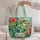 Red-Eyed Tree Frog with Tropical Blooms for Rainforest Market Days and Nature Lovers Quilted Tote Bag - 5