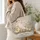 Botanical Mama Goose And Two Goslings With Pink Blooms For Springtime Bird Lovers Quilted Tote Bag - 3