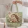 Hedgehog and Butterflies in a Cottage Garden for Cozy Woodland Nursery and Nature Quilted Tote Bag - 5