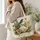Vintage Botanical Bee, Mushroom and Teapot Garden Keepsake for Cottagecore Nature Lovers Quilted Tote Bag - 3