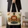 Rustic Bourbon Whiskey Bottle and Rocks Glasses for Home Bar Entertaining Gift for Him Quilted Tote Bag - 4