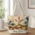 Folk Art Hens, Eggs and Wildflowers for Cottagecore Market Days and Farmhouse Gifts Quilted Tote Bag - 1