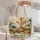 Folk Art Hens, Eggs and Wildflowers for Cottagecore Market Days and Farmhouse Gifts Quilted Tote Bag - 5