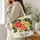 Tropical Citrus and Palm Leaves for Bright Coastal Summer Outings Quilted Tote Bag - 3