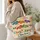 Colorful Sheep Family Keepsake Gift for Farm Animal Lovers and Whimsical Style Fans Quilted Tote Bag - 3