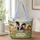 Three Calves in Wildflower Meadow with Butterflies for Spring Farmhouse Gift Lovers Quilted Tote Bag - 1