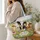 Three Calves in Wildflower Meadow with Butterflies for Spring Farmhouse Gift Lovers Quilted Tote Bag - 3