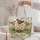 Three Woolly Sheep in a Spring Meadow for Farmhouse Days and Lamb Lovers Quilted Tote Bag - 5