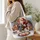 Santa and Woodland Animals Christmas Scene for Cozy Holiday Gifting and Winter Outings Quilted Tote Bag - 3