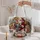 Santa and Woodland Animals Christmas Scene for Cozy Holiday Gifting and Winter Outings Quilted Tote Bag - 5