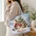Woodland Rabbit and Hedgehog Christmas Cheer for Cozy Winter Holiday Gift Giving Quilted Tote Bag - 3