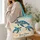 Blue Sea Turtles Coastal Shoreline Ocean Escape Gift For Beach Loving Summer Travelers Quilted Tote Bag - 3