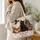 Ghost, Black Cat & Haunted House Halloween Scene for Autumn Nights and Gift Giving Quilted Tote Bag - 3