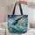 Moonlit Whale and Pearl Ocean Scene for Coastal Beach Days and Seaside Getaways Quilted Tote Bag - 5