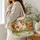 Farm Chickens Sunflowers and Blue Cottage for Country Living and Farmhouse Gifts Quilted Tote Bag - 3