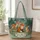Woodland Deer Fox Bunny Moonlight Wildflowers for Nature Lovers Quilted Tote Bag - 1