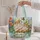 Cream and Ginger Garden Cat with Wildflowers and Butterfly for Springtime Cat Lovers Quilted Tote Bag - 5