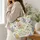 Colorful Wildflower Garden and Butterflies for Springtime Nature Lovers and Gardeners Quilted Tote Bag - 3