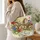 Colorful Hedgehog Wildflower Meadow Gift for Garden Lovers and Nature Loving Friends Quilted Tote Bag - 3